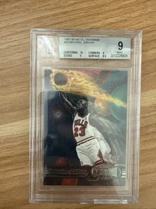 1997 Metal Universe #23 Michael Jordan Chicago Bulls BGS 9 MINT .5 Away From Gem - Picture 1 of 2