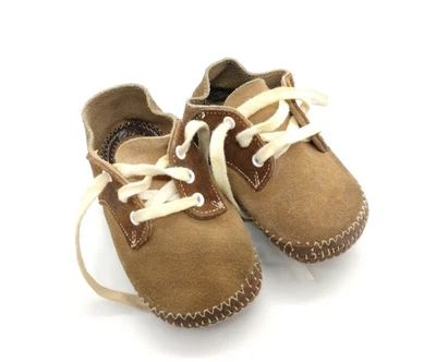 Vintage 1970's Childs Childrens Moccasin Style Pair Shoes - Image 1 of 4