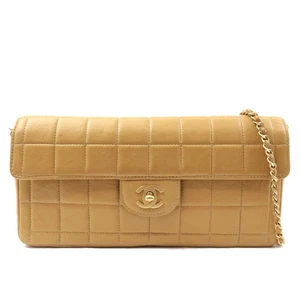 Autentica borsa a tracolla CHANEL barretta di cioccolato catena pelle di agnello beige oro HDW F/S - Foto 1 di 21