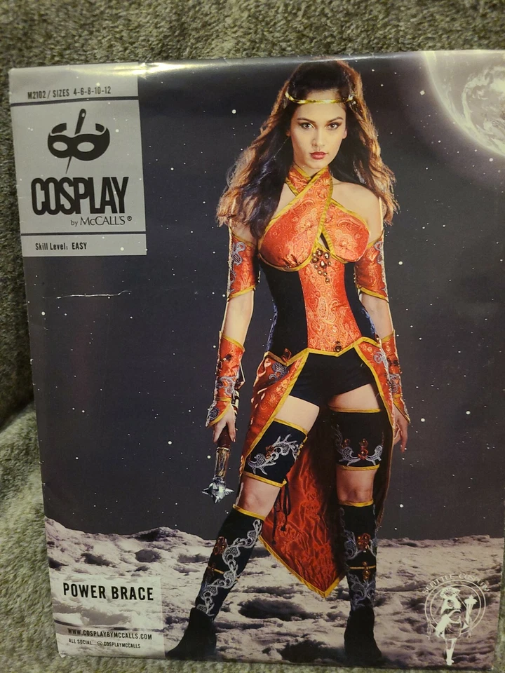 McCall’s M2102 4-12 Sewing Pattern Cosplay Power Brace Ladies Halter, Girdle, Sk - Image 1 of 1