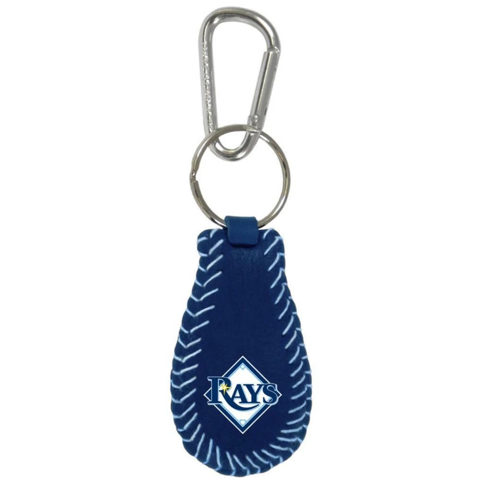 Tampa Bay Rays Color Leather Baseball Keychain [New] MLB Key Chain Jewelry - Image 1 of 1