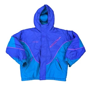 Vintage Columbia Jacket Teal/ Purple/ Pink Girls 14-16 Women XS/S EUC - Picture 1 of 6