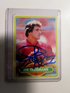 SIGNED AUTOGRAPHED 1980 Topps Joe Theismann Washington Redskins 475 - Picture 1 of 1