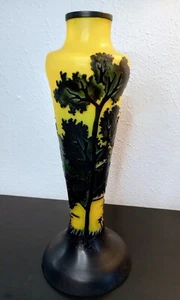 Emile Galle Jugendstil Stil Kamee Glas Fuß Lampenfuß 15 1/2" - Bild 1 von 15