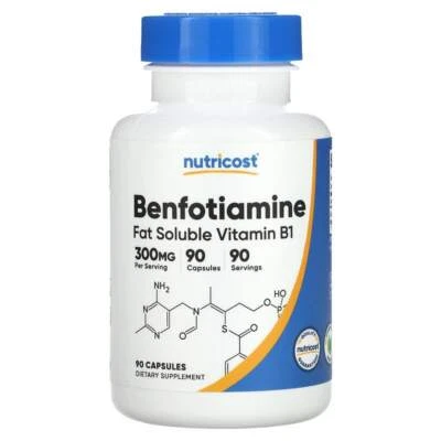 Benfotiamine 300mg, 90 Capsules Nutricost