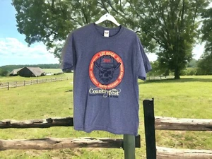 Camiseta Countryfest Azul Talla Mediana 2016 Schaghticoke NY Lee Brice Música Country - Imagen 1 de 4