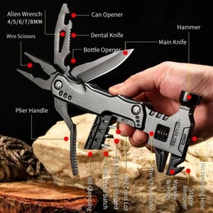 Klappbares Multifunktions-Hammermesser Zange Rettungs-Taschenmesser Camping - Picture 1 of 4