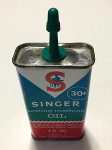 VINTAGE SINGER NÄHMASCHINENÖL, 4 FLÜSSIGE UNZEN Dose, USA 30 Cent Made in USA - Bild 1 von 5
