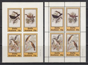 Birds Issue № 35 1981 Staffa Scotland UK MNH 4 v perf + Imperf Set - Picture 1 of 1