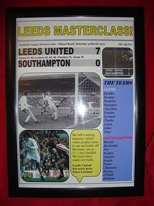 Leeds United 7 Southampton 0 - 1972 - framed print - Picture 1 of 2