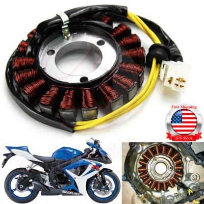 Катушка магнитостатора для генератора Suzuki GSXR 600 GSX-R 750 2006-2016 - Изображение 1 из 4