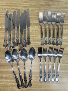 Vintage Old Company Plate 22 Pieces Spoons Forks Knives Silver plate - Bild 1 von 9