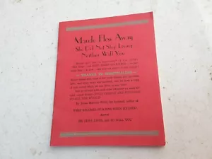 Vintage 1956 Buch ""Maude flog weg"" spirituell okkultes Medium Theosophie religiös - Bild 1 von 6