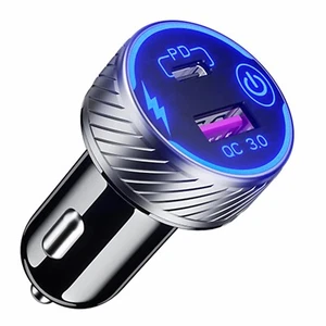 L50C 12V/24V Allume-Cigare Répartition Voiture Chargeur Avec 1x USB 1x Typ-C Pd - Photo 1 sur 12