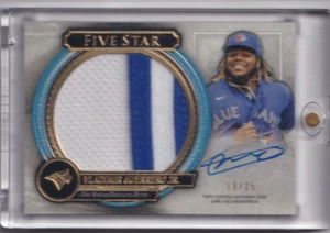 VLADIMIR GUERRERO JR. 2021 TOPPS FIVE STAR BASEBALL GAME USED PATCH AUTO /25 - Picture 1 of 2