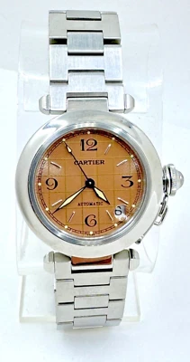CARTIER Pasha C de Cartier  Automatic Steel Watch on bracelet  Used  W31024M7 - Image 1 of 4