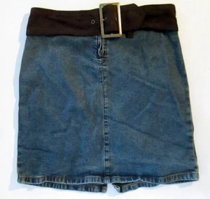 Girl's JORDACHE Blue Jean Demin Skirt Sz 12 Sewn on Belt Children's Clothing - Picture 1 of 5