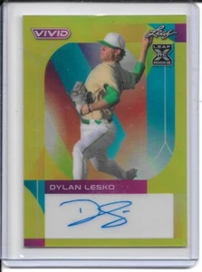 2022 LEAF VIVID BASEBALL DYLAN LESKO ROOKIE AUTO /50 SAN DIEGO PADRES PROSPECT - Picture 1 of 2