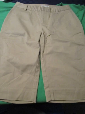 NUEVOS PANTALONES CORTOS BERMUDAS COLDWATER CREEK CAQUI TALLA 4 Foto 1 de 2