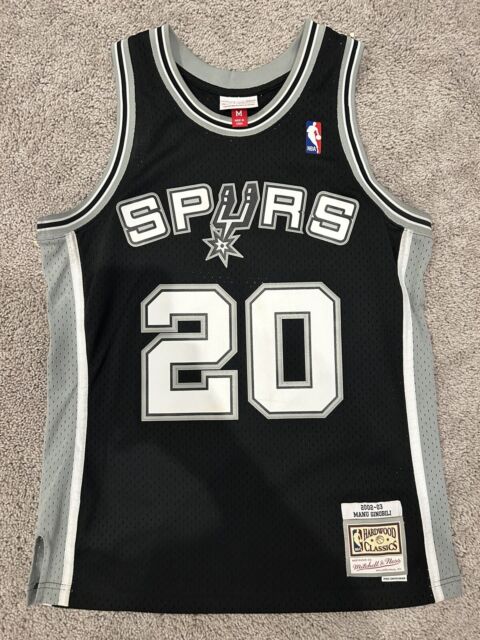 San Antonio Spurs 2002-03 Manu Ginobili Hardwood Classics Swingman Jersey  by Mitchell & Ness