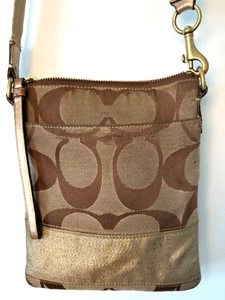 Coach Monogram Signature C Crossbody Bag Purse Canvas 10129 - Picture 1 of 5