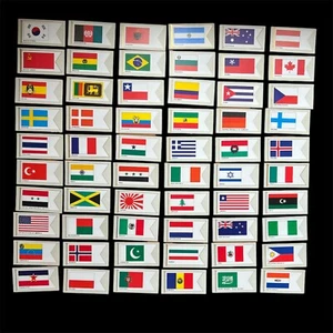 Carreras Cigarette Cards FLAGS of ALL NATION - Unissued complete Set 60 - Picture 1 of 3