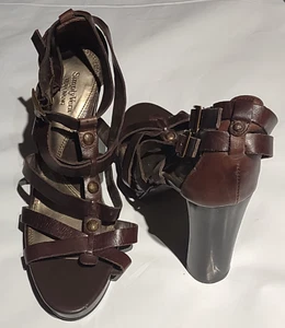 Vera Wang Damen Open Toe Strap, Gr. 7M Gentle Wear, guter Zustand, 4" Plateau - Bild 1 von 8