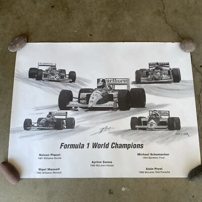 Formula 1 F1 World Champions Car Poster Racing Grand Prix Print Schumacher - Image 1 of 4