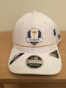 Ryder Cup 2025 Team Europe Sunday New Era 9Seventy Stretch-Snap Cap Hat White - Picture 1 of 5