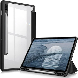Fintie Hybrid Slim Case for Samsung Galaxy Tab S8/Tab S7 11 Inch (Model Black  - Picture 1 of 9
