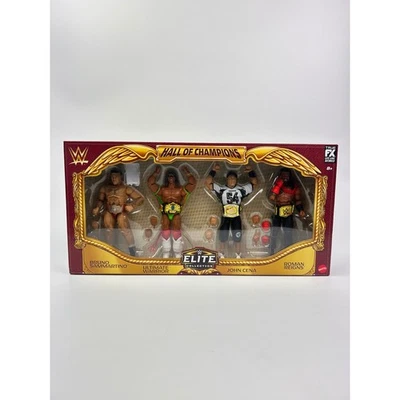 Juego de figuras élite del Salón de Campeones de la WWE Bruno Sammartino Warrior Cena Roman Foto 1 de 4