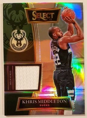Khris Middleton 2021 Panini Select - #SS-KHM Muestras Selectivas Juego ¡Parche Usado! Foto 1 de 2