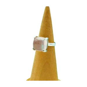 Auth Tiffany & Co Sugar Stacks Rose Quartz Ring Sterling Silver 925 US 6.2 w/Box - Picture 1 of 6