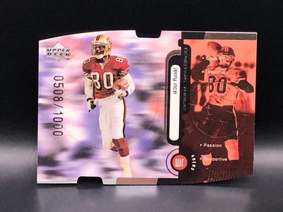 Jerry Rice Constant Threat Quantum Silver 1998 Upper Deck troquelado #'d/1000 Foto 1 de 2