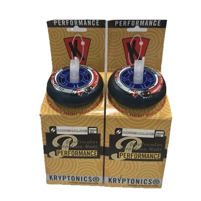 Juego de 8 ruedas de patín en línea Kryptonics amarillo negro adrenalina 78 mm 82A NUEVO Foto 1 de 4