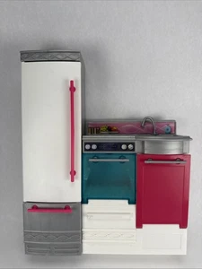 Unidad de cocina Barbie Dreamhouse refrigerador estufa fregadero pieza de repuesto 2015 - Imagen 1 de 8
