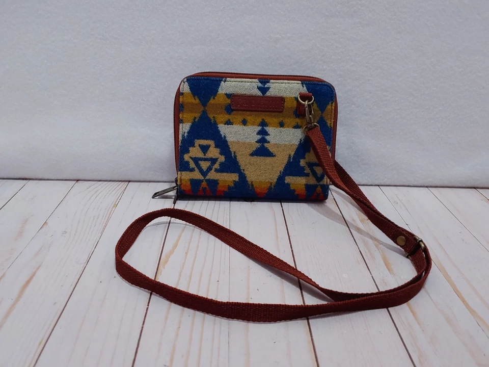 Pendleton Bandolera de Lana Organizador Cartera Bolso de Mano Correa Extraíble Azteca Southwes Foto 1 de 4