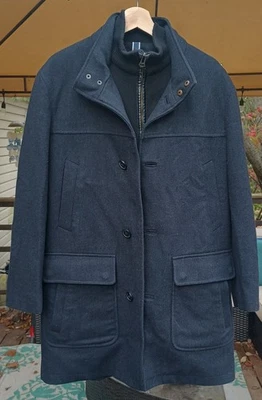 Мужские тяжелые пижамы Cole Haan из небольшой шерстяной смеси на пуговицах и молнии - Изображение 1 из 4