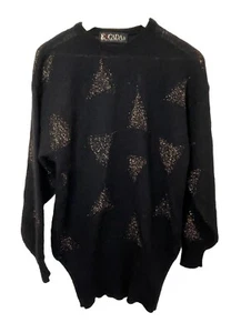 VTG Escada By Margaretha Ley Black Knit Long Sweater Women Size EU 36 /US Med - Picture 1 of 13