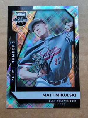 Matt Mikulski 2021 Panini Elite Extra Edition Prime Numbers 110/205 BaseballCard - Image 1 of 4