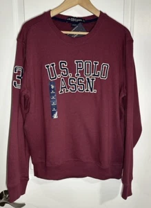 NWT U.S. Polo Assn. French Terry Graphic Popover Applique Size M - Picture 1 of 10