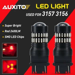 AUXITO LED Brake Stop Tail Light Bombillas Lámparas 3157 3057 3357 4057 4157 Rojo puro - Imagen 1 de 11