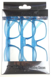 Start Reading EyeSquared +1.50 Gafas de Lectura Unisex Azul Paquete de 3 Bisagras de Resorte - Imagen 1 de 6