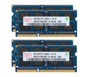 16GB Hynix 4X 4GB DDR3 1066MHz PC3-8500S 2RX8 204PIN SO-DIMM Laptop Memory RAM - Picture 1 of 10