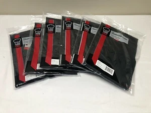 6 Confezioni - Grembiule bavaglino Winco nero 33" L x 26" policotone lunghezza intera con 2 tasche - Foto 1 di 5