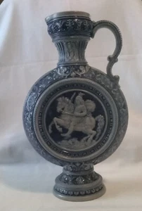 Vintage Westerwald German Stoneware Salt Glaze 16" Tall Jug Germany - Picture 1 of 24