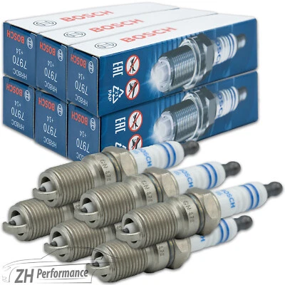 6x Bosch HR8DC Spark Plug 0 242 229 655 Suppressed Mercedes-Benz 123 124 G-Class - Image 1 of 4