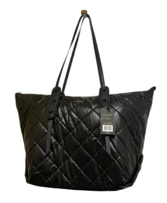 BOLSO DE MANO TUTILO ACOLCHADO REJILLA IMPERMEABLE SUAVE ALTA CAPACIDAD MUJER COLOR NEGRO Foto 1 de 4