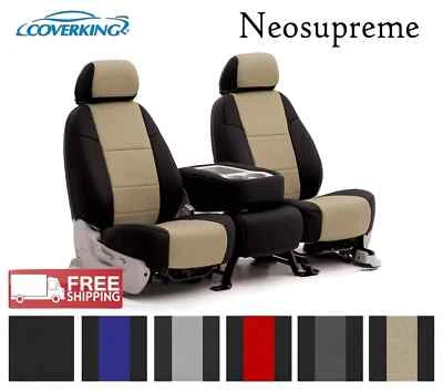 Fundas de asiento personalizadas Coverking Neosupreme Ford F-250 F-350 Super Duty NEGRAS Y BRONCEADAS Foto 1 de 4