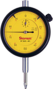 Starrett 3025 0-100 0.01mm dial test indicator DTI clock gauge 3025-481